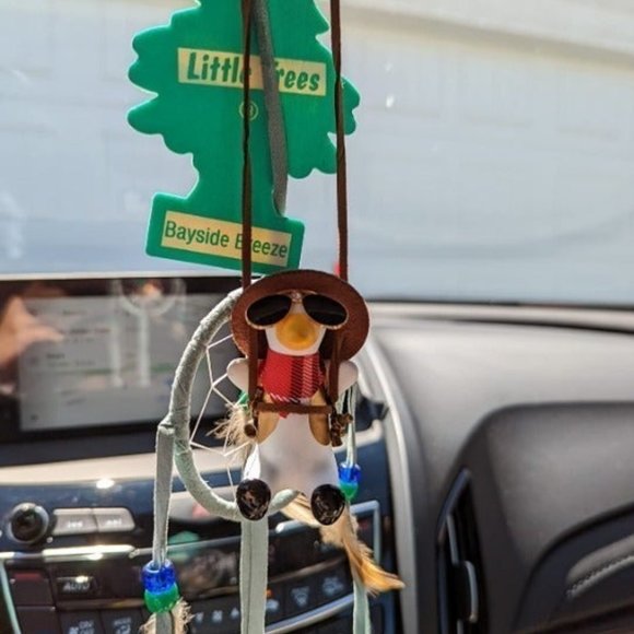 2Pcs Swinging Cute Car Ornament Duck, Car Mirror Hanging Accessories - Picture 6 of 6